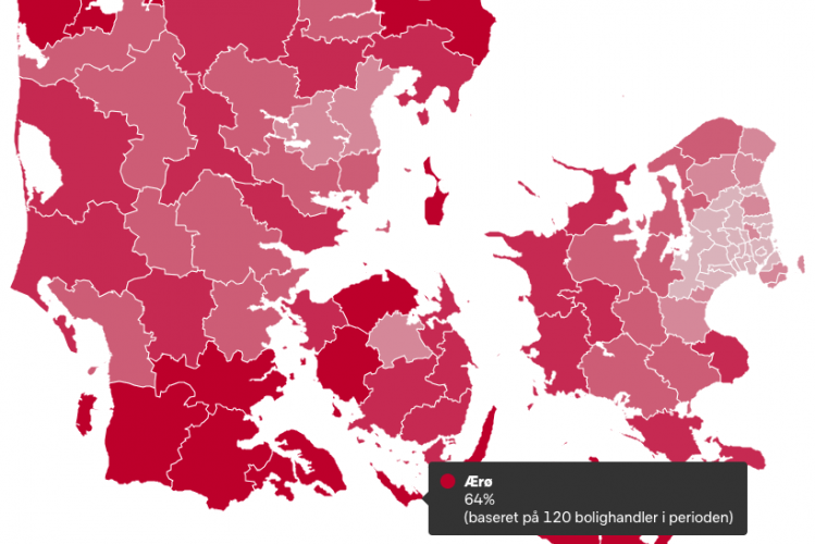 Ærø har Danmarks skæveste ejendomsvurderinger - fejl på 64 %