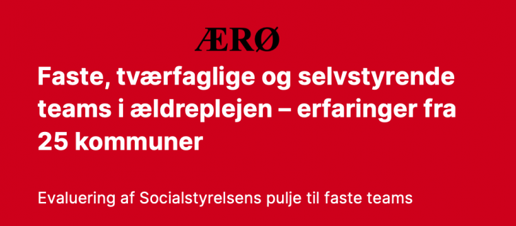 295 ældre på Ærø skal have faste teams - 5 % af befolkningen