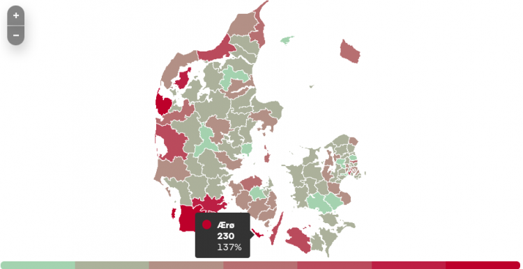 230 tyskere flyttet til Ærø - vækst på 137 % - størst i Danmark