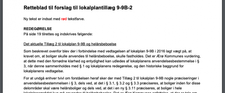 Ærø Kommune: De nye regler for fritidshuse i Ærøskøbing