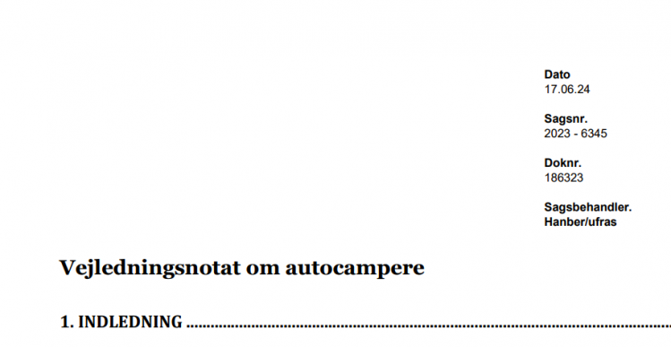 Autocampere på Ærø - her er de nye regler