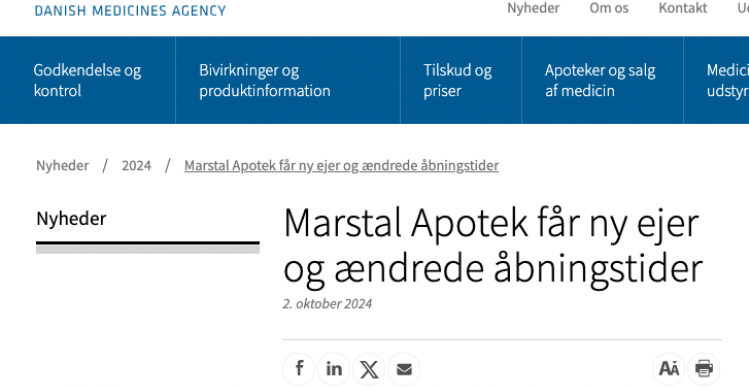 Fynsk apoteker får påbud om at drive Marstal Apotek